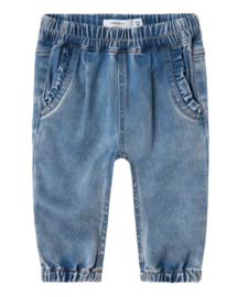 Name it baby Frose frill jeans medium blue