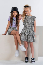 B.nosy girls dress bl/wh aop Maci