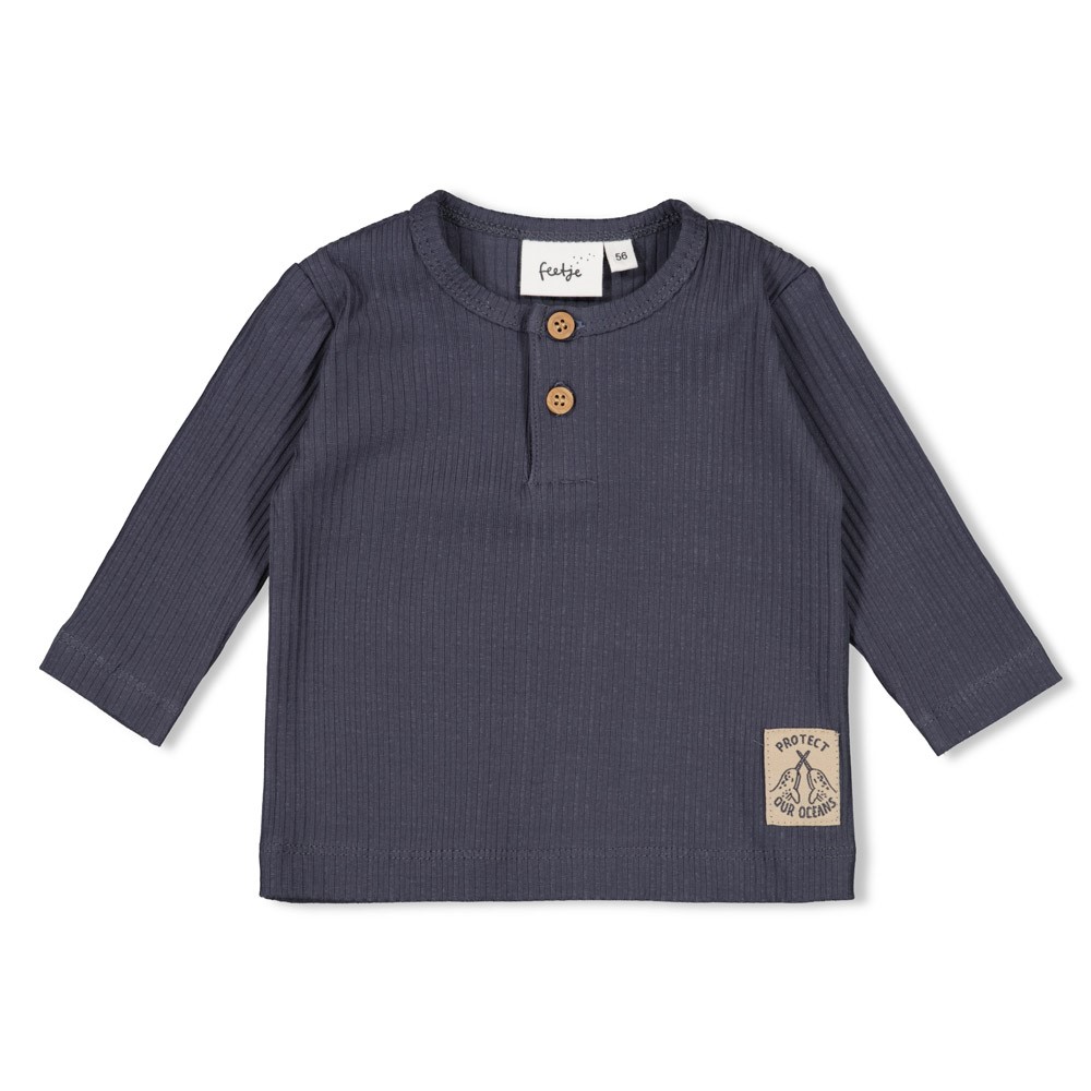 Feetje longsleeve rib Narwal