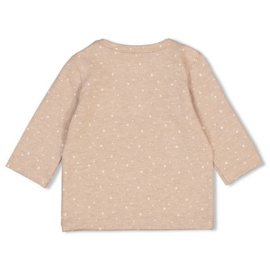 Feetje newborn longsleeve aop taupe melange