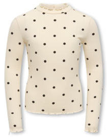 Kids ONLY longsleeve Fransiska dots White Cap Grey