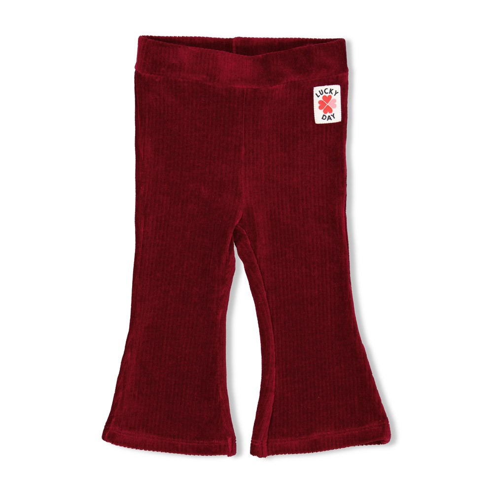 Feetje flare broek velour rib Queen of Hearts