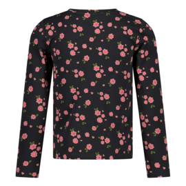 Jubel longsleeve aop antraciet Moon Flowers