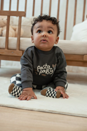 Feetje geruite broek antraciet Pasta Party