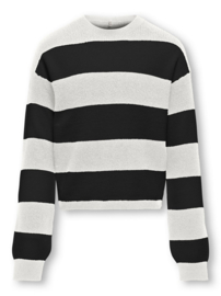 Kids ONLY Franca short knitted stripe black