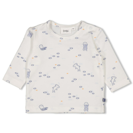 Feetje longsleeve aop offwhite Blue Ocean
