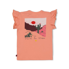 Feetje t-shirt zalm Salsa Sunset
