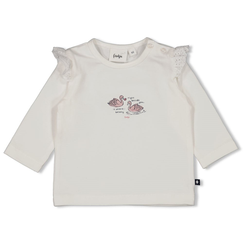Feetje longsleeve offwhite Swanlake