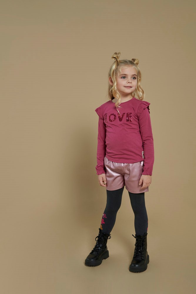 Jubel short shiny roze Shine Bright