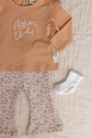 Feetje flare broek aop Flower Field