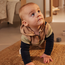Dirkje 2 piece babysuit beige grey