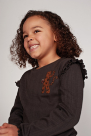 Jubel longsleeve ajour rib antraciet City Chic