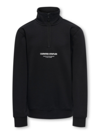 Only & Sons Curated half zip sweater black