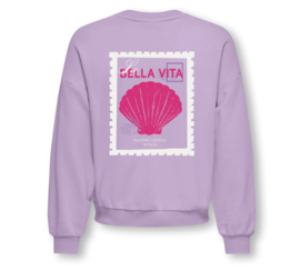 Kids ONLY Karlie loose sweater orchid bloom shea shell