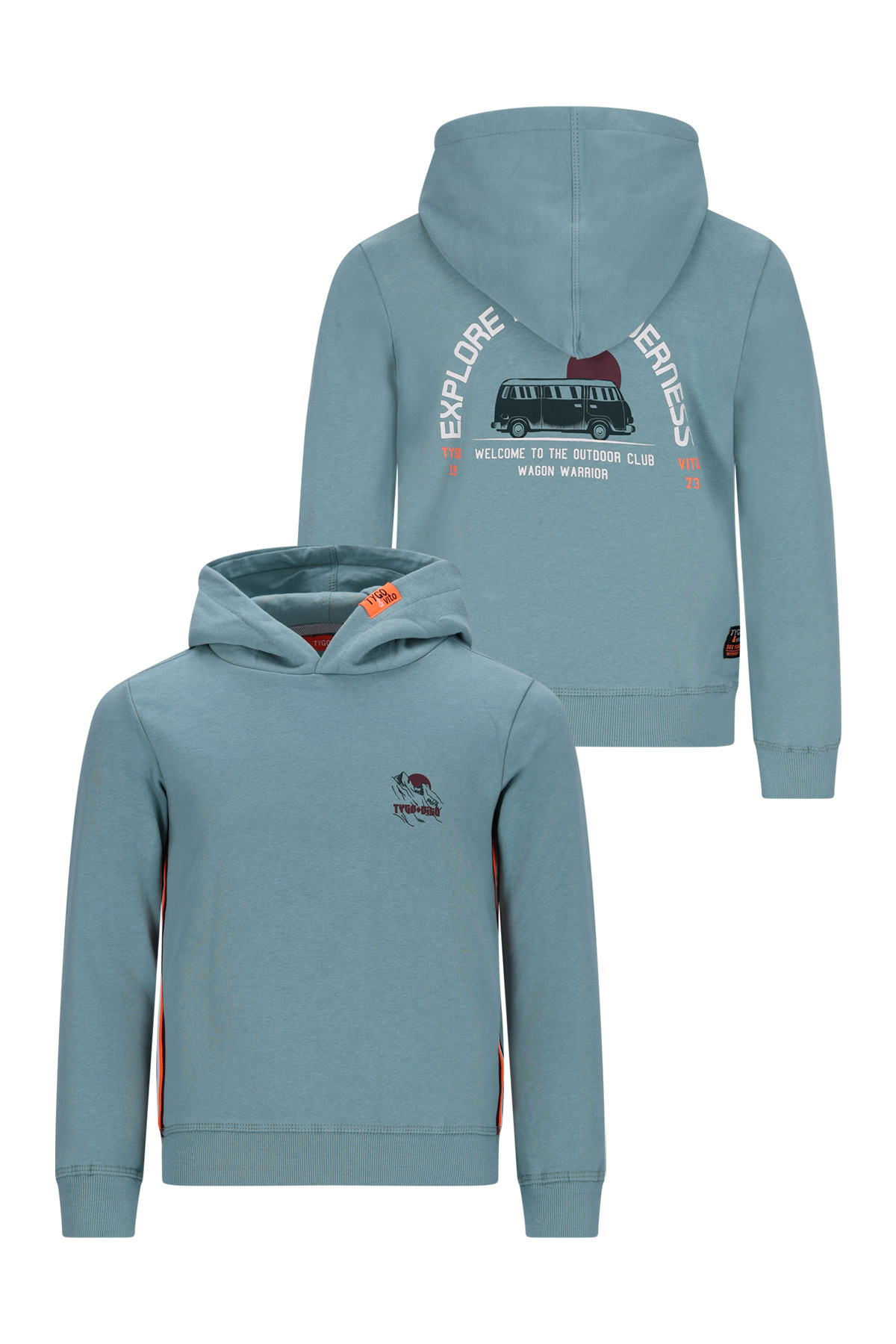 Tygo & Vito hoody Hank mineral blue