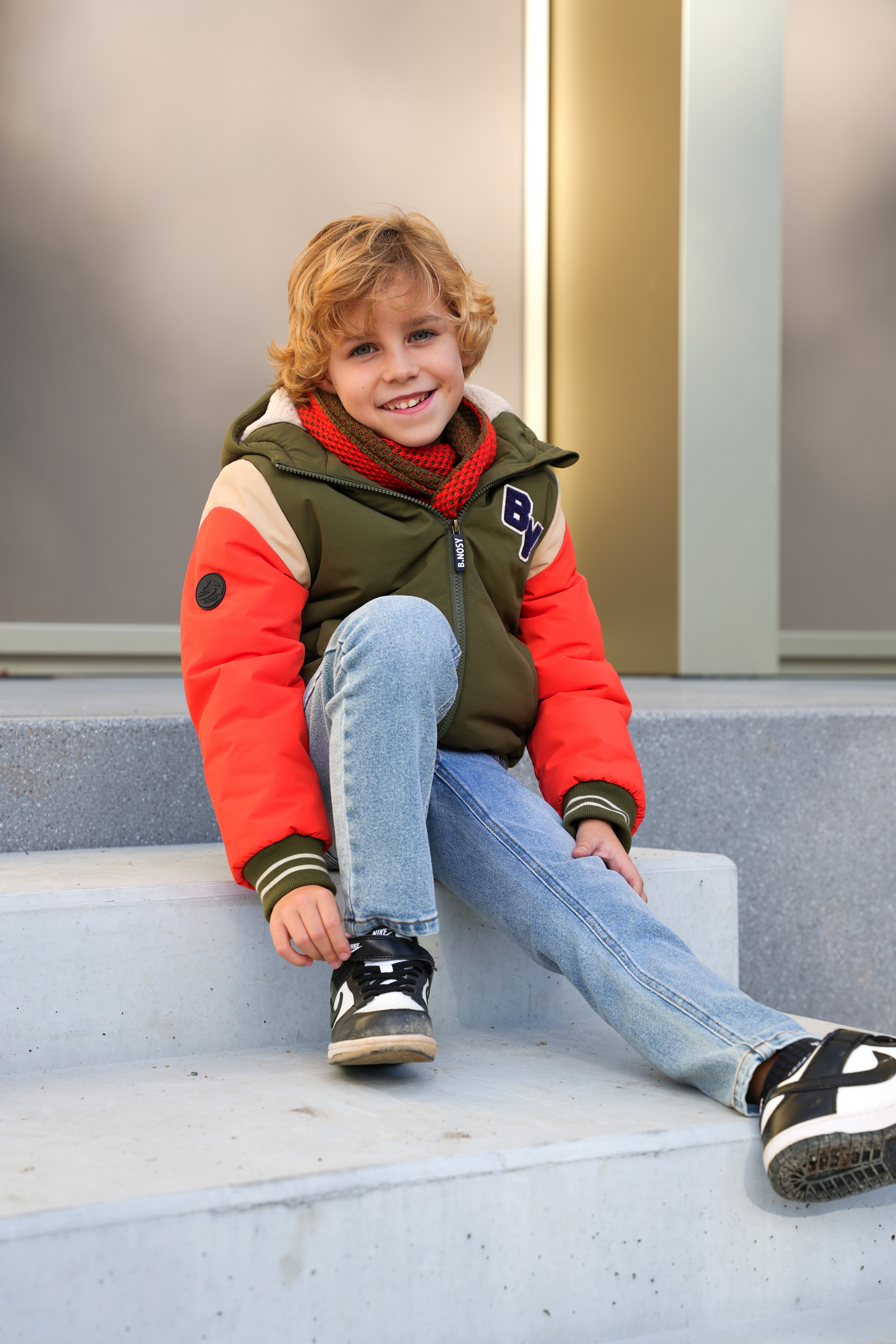 B.nosy boys winterjas Joshua military green