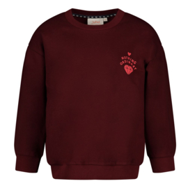 Jubel sweater relaxed fit bordeaux Daily Princess