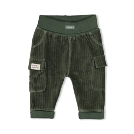 Feetje broek velours rib groen Wiggle and Waddle