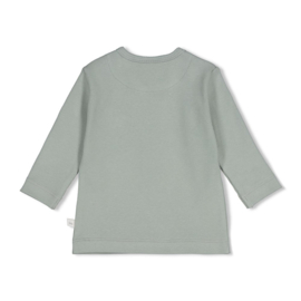 Feetje longsleeve rib zeegroen Penguin Cuddles