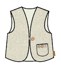Bess teddygilet Alison Offwhite