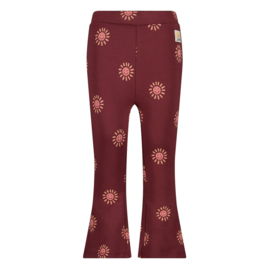Jubel flared broek aop bordeaux Salsa Sunset