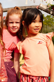 Jubel t-shirt met backprint roze Salsa Sunset