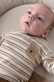 Feetje longsleeve rib met streep grijs melange Tiny Timber Tales
