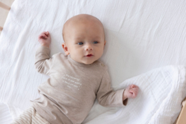 Feetje newborn longsleeve taupe melange