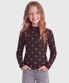 Kids ONLY longsleeve Fransiska dots Chocolat