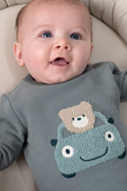 Feetje sweater zeegroen Beep Beep