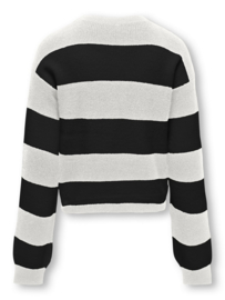 Kids ONLY Franca short knitted stripe black