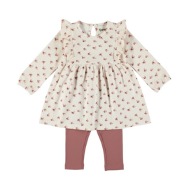 Dirkje 2-delige set jurk met legging Antique white
