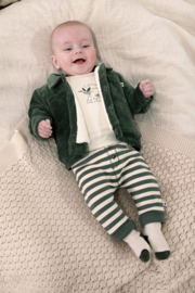 Feetje broek streep groen Wiggle and Waddle
