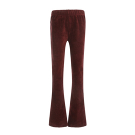 No Way Monday flared broek burgundy