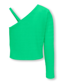 Kids ONLY longsleeve green KfOGNELLA L/S ONE SHOULDER SOLID TOP