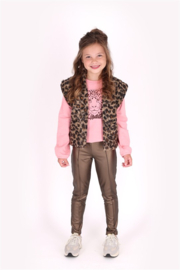 B.nosy girls teddy gilet Georgie leopard aop