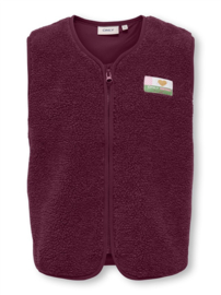 Kids ONLY kogBaby teddy zip vest cabarnet vintage