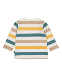 Bess shirt pocket striped teal