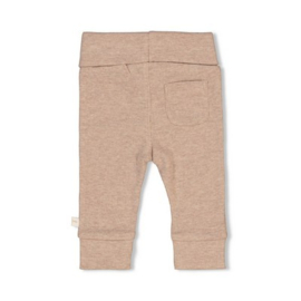 Feetje newborn broekje rib taupe melange