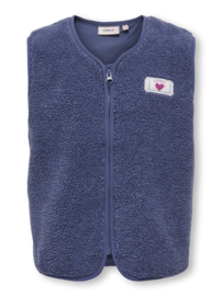 Kids ONLY kogBaby teddy zip vest blue indigo
