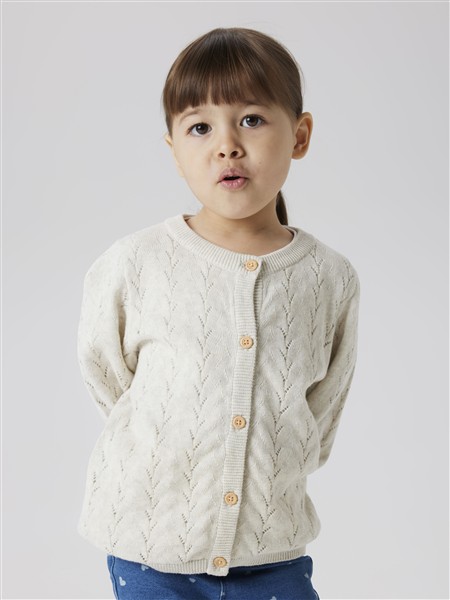 Name It Bani knit cardigan peyote melange