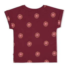 Jubel t-shirt aop bordeaux Salsa Sunset