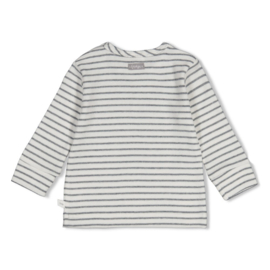 Feetje longsleeve rib met streep Penguin Cuddles