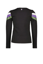 B.nosy girls longsleeve black v-shape stripe