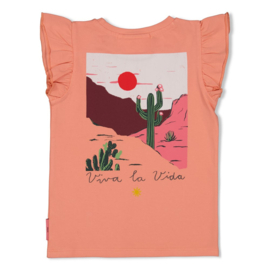 Jubel t-shirt backprint zalm Salsa Sunset