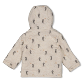 Feetje omkeerbaar jasje aop offwhite melange Sea sweeties