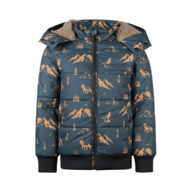Koko Noko jacket winterjas steel blue