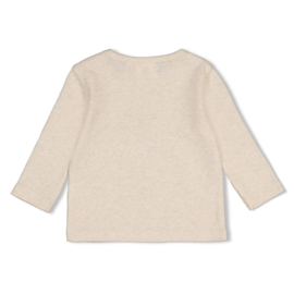 Feetje longsleeve rib offwhite melange Over the Moon for you