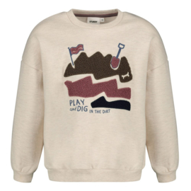 Sturdy sweater oversized offwhite melange Rock the Earth
