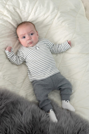 Feetje longsleeve rib met streep Penguin Cuddles
